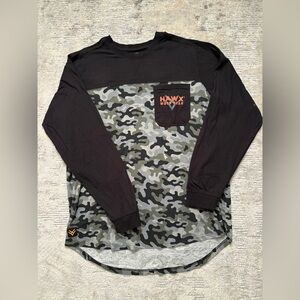 Men’s Black Camouflage Hawx Work Gear Long Sleeve Shirt Size XL